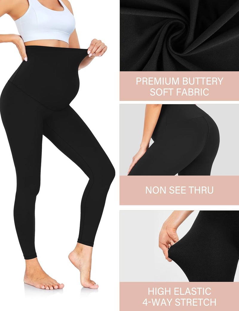 CTHH Women's Maternity Leggings Over The Belly Pregnancy Yoga Pants Activewear Workout Leggings - Image 5